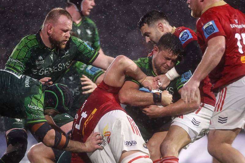 The visitors failed to narrow Connacht’s defence thereby being able to either kick on a dominant footing or effectively get the ball to space in the wider channels. Photograph: Ben Brady/Inpho