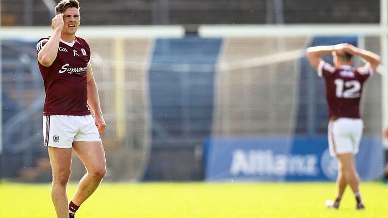 Galway’s Shane Walsh  after their defeat to Monaghan. Photograph: Tommy Dickson/Inpho