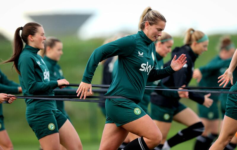 Republic of Ireland's Saoirse Noonan at Republic of Ireland squad training. Photograph: Ryan Byrne/Inpho