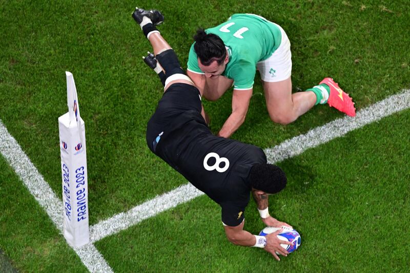 Ardie Savea was one of many All Blacks to show that they had Ireland's number last Saturday. Photograph: Miguel Medina/AFP via Getty Images
