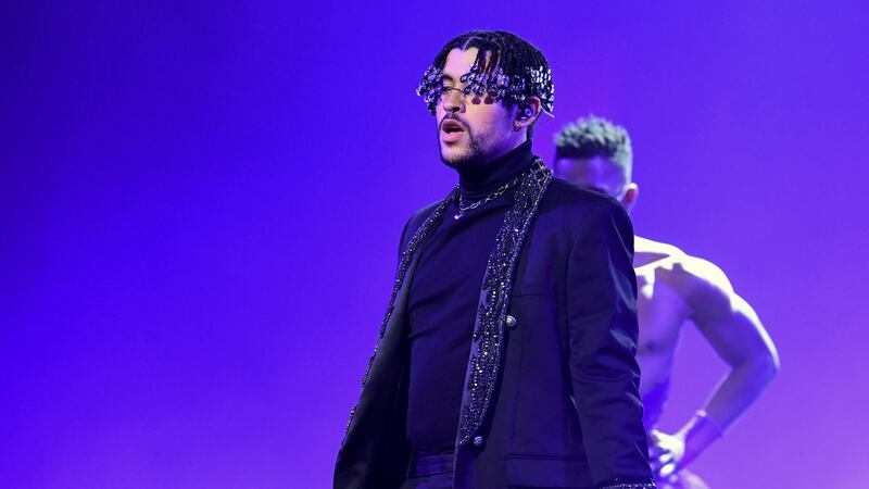 Bad Bunny: world’s most streamed artist on Spotify in 2020. Photograph: Kevin Winter/Getty Images