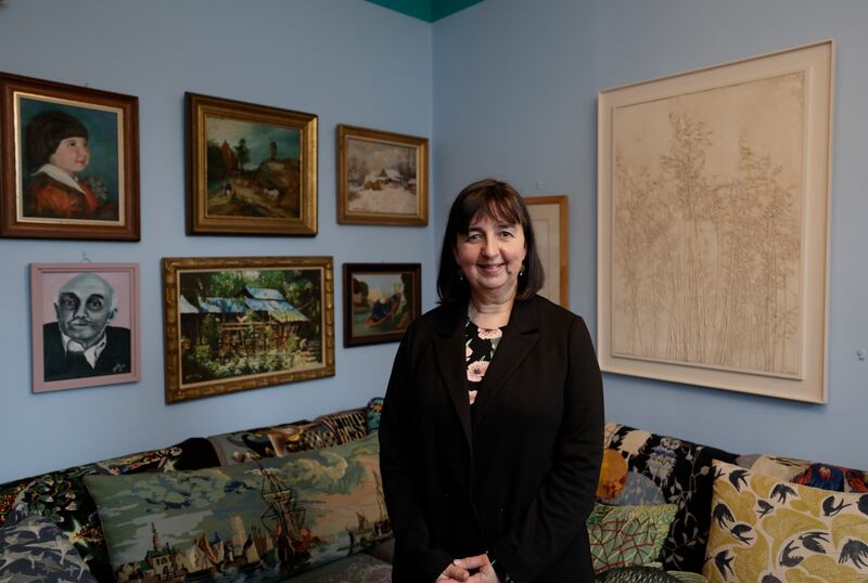 Artist Erica Devine at her home in Bray. Photograph: Nick Bradshaw
