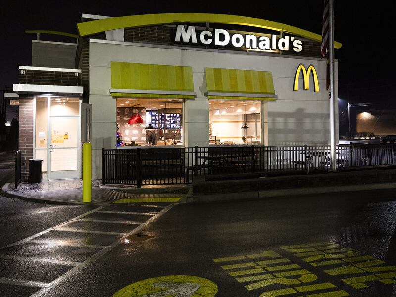 The McDonald's restaurant in Altoona, Pennsylvania, where police officers arrested Luigi Mangione, who is suspected of being connected to the  December 4th New York City murder of UnitedHealthcare chief executive Brian Thompson. Photograph: Cameron Croston/EPA