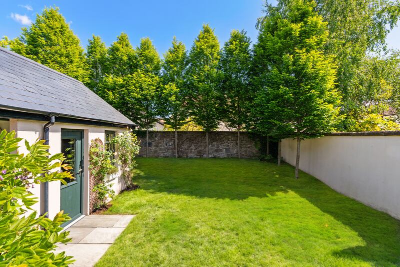 The rear garden is very private