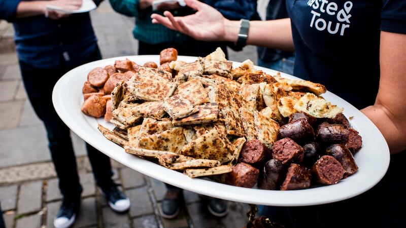 A traditional tasting on Caroline Wilson’s Belfast Food Tours.