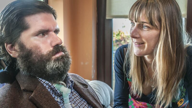 Ruth Fitzmaurice with her husband Simon Fitzmaurice. Photograph: Marc Atkins