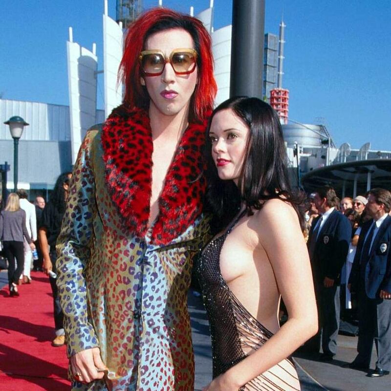 Rose McGowan with Marilyn Manson in 1998. Photograph: WireImage/Getty