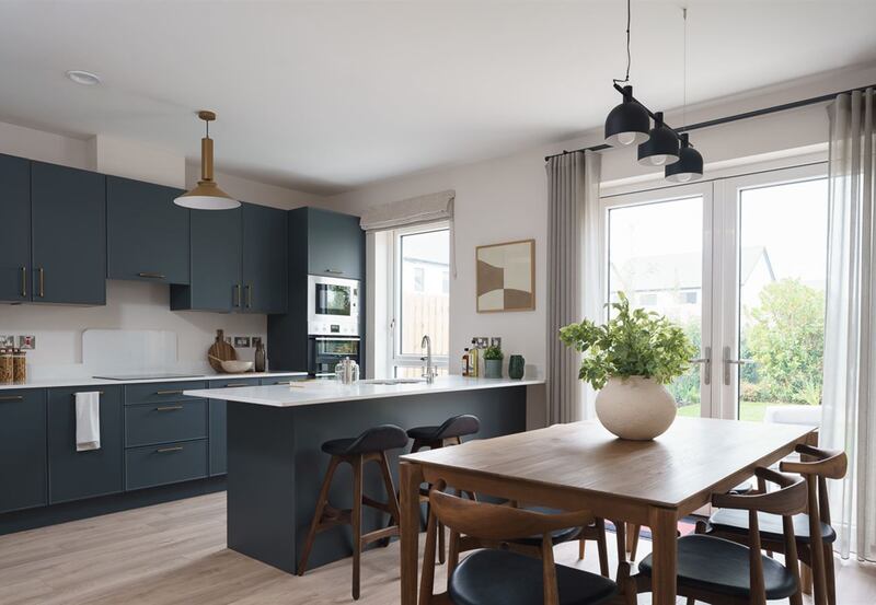 kitchen and dining area