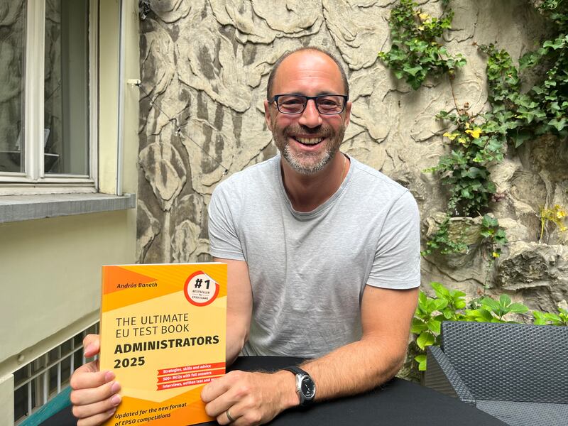 András Baneth, who runs EU Training, a firm that coaches applicants sitting the competitive exam to land jobs in the EU institutions. Photograph: Jack Power