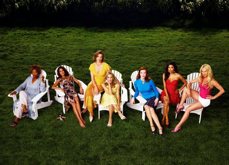 Desperate Housewives: Eva Longoria with Alfre Woodard, Teri Hatcher, Brenda Strong, Felicity Huffman, Marcia Cross and Nicollette Sheridan