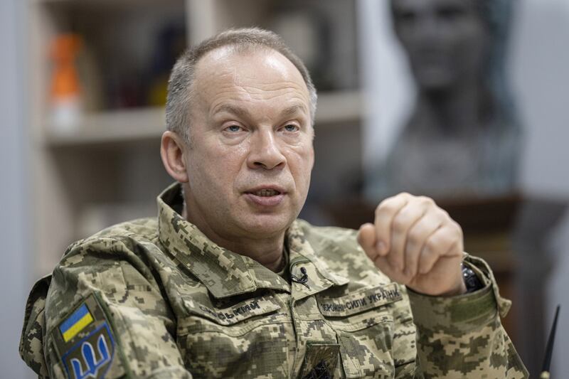 Ukraine's new top general Oleksandr Syrskyi: Photograph: Andrew Kravchenko/Bloomberg