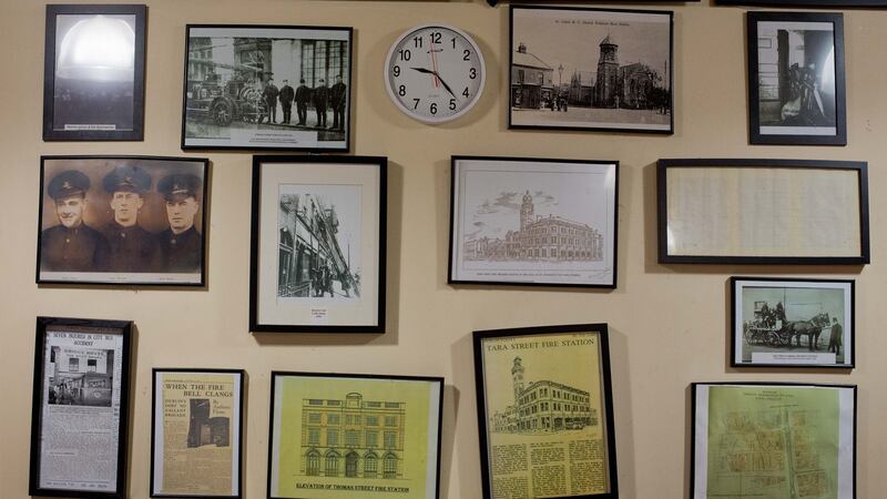 The wall at Dolphin’s Barn Fire Station. Photograph: Tom Honan