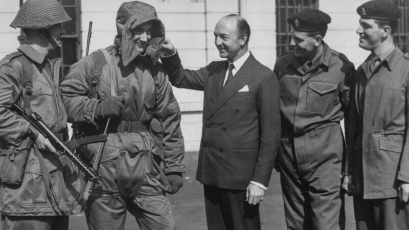 Cold-war scandal: John Profumo (centre) was UK secretary of state for war when he had an affair with Christine Keeler. Photograph: Jimmy Sime/Central Press/Getty