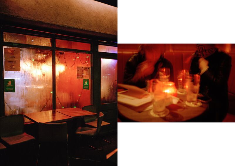 A spread from Close One's Eyes by Peter Greene