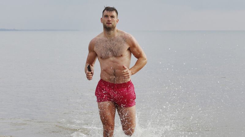 Mayo midfielder Aidan O’Shea says after getting his phone repaired he “was back on Facetime with my family and chatting about strategy and the season ahead with the lads by the following evening. I think everyone thinks a lot of the latest smartphones are waterproof, but I only actually learned from the guys in Pair Mobile that they’re only water resistant and not salt water protected at all.” Photograph: Leon Farrell / Photocall