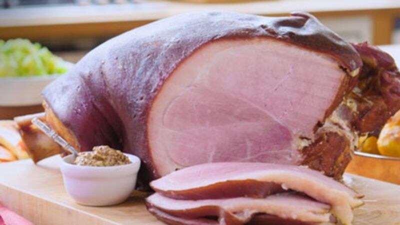 Irish   ham on the bone,  delivered in time for St Patrick’s Day