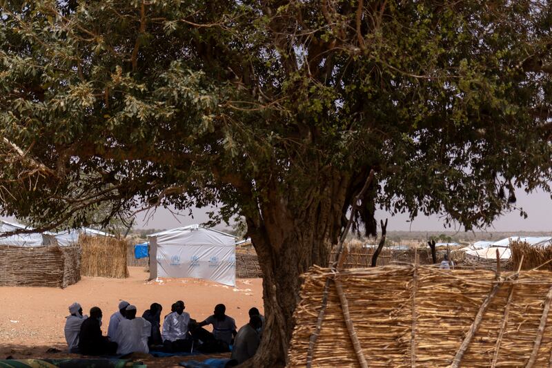 Eighty per cent of the people in the Aboutengue refugee camp in Chad are widows and children. Photograph: Chris Maddaloni