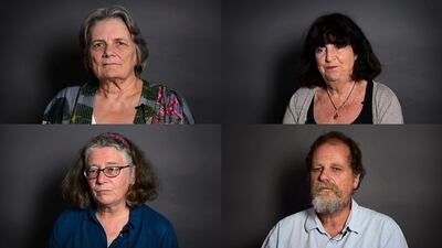 Nicaragua solidarity: Fionnuala Rogerson and Betty Purcell (top row); and Molly O’Duffy and Robin Hanan. Photograph: Bryan O’Brien