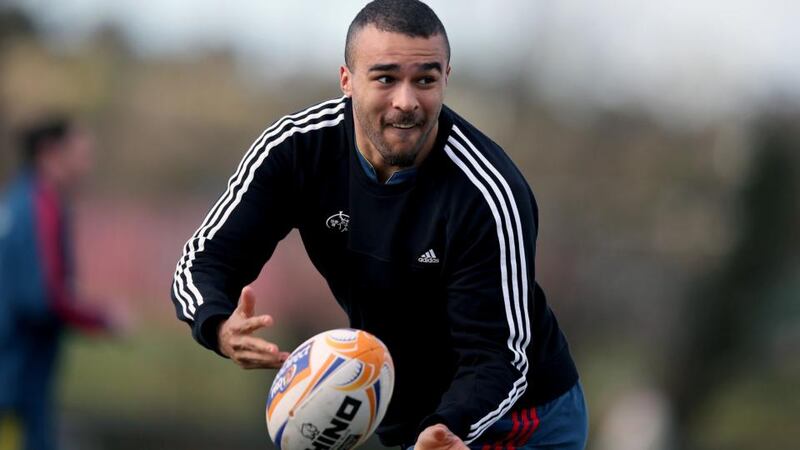 Munster wing Simon Zebo  is back in the Ireland squad. Photograph: Dan Sheridan/Inpho