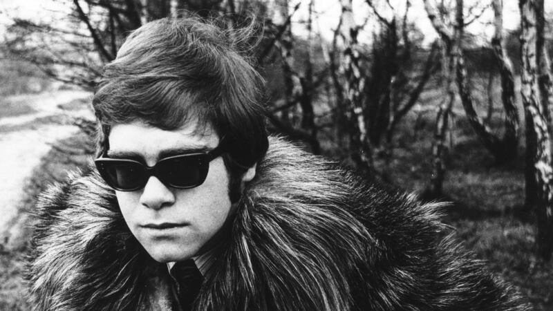 Elton John’s first photo session –  on Hampstead Heath – in 1968. Photograph: Val Wilmer/Redferns