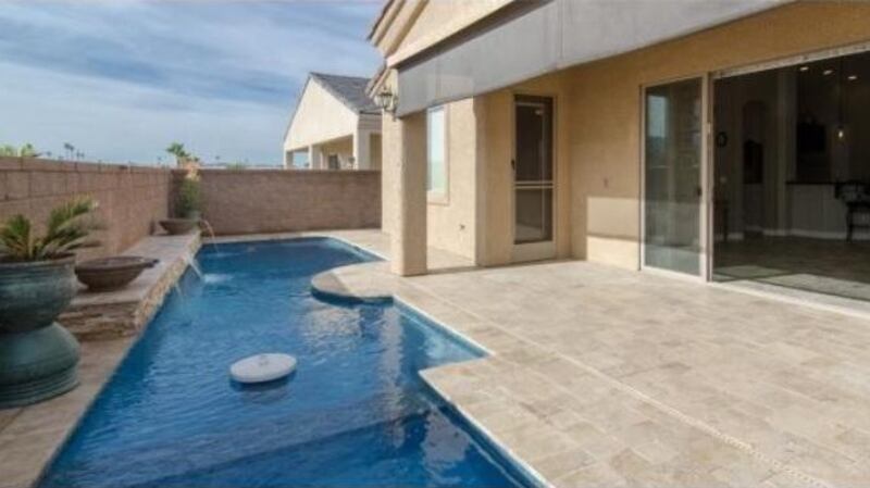 House on an island resort in the Colorado river, US