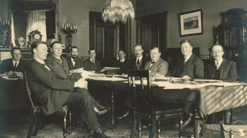 From January to March, 1922 the Shelbourne was the scene of the the drafting of Ireland’s first Constitution. Image courtesy of the National Library of Ireland