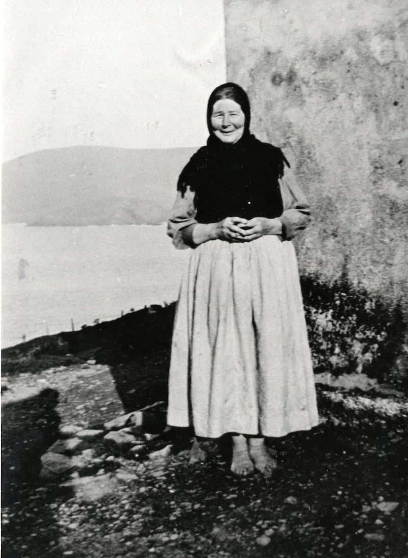Peig Sayers at her home on the Great Blasket Island in the 1930s.