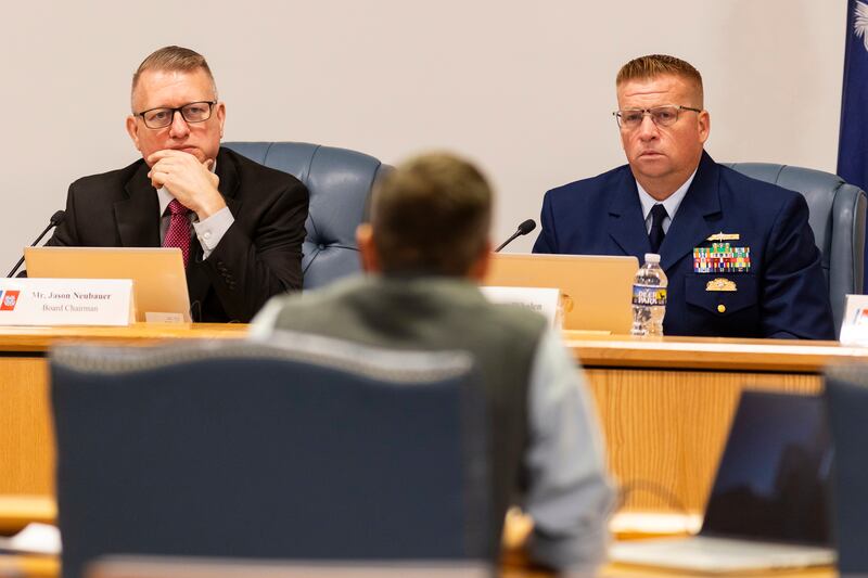 Tony Nissan, former head engineer for OceanGate, testifies during the Titan marine board formal hearing. Photograph: Mic Smith/AP