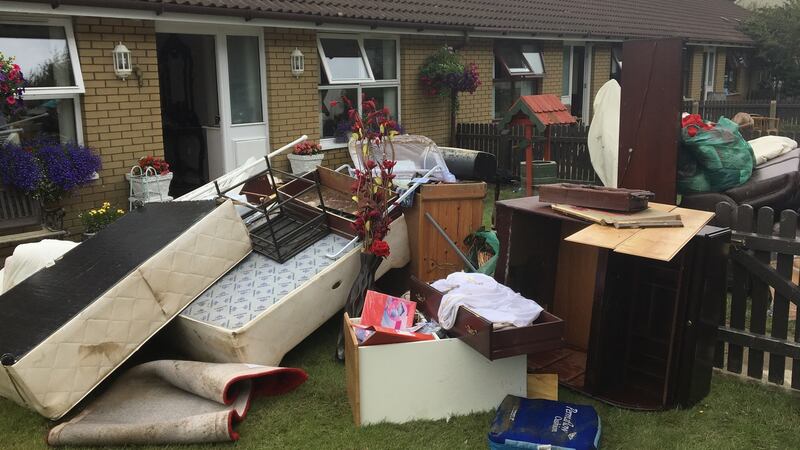 More than 100 homes in the village were flooded – some within a matter of minutes – after heavy rain hit the north-west on Tuesday evening. Photograph: Freya McClements