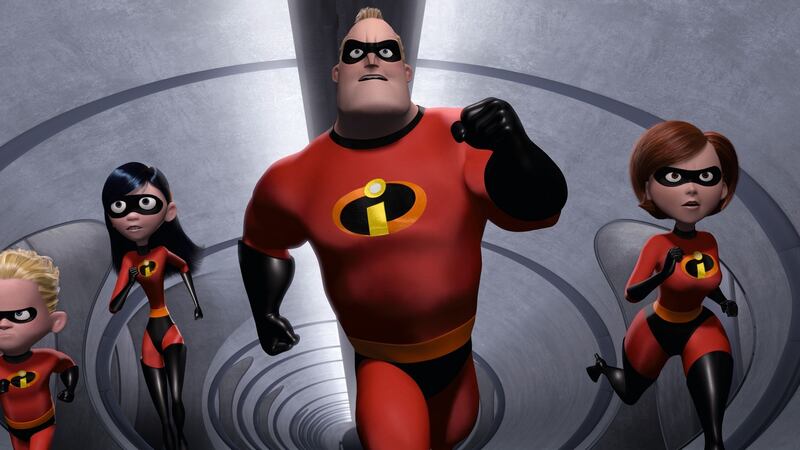 Dash, Violet, Mr Incredible, and Elastigirl