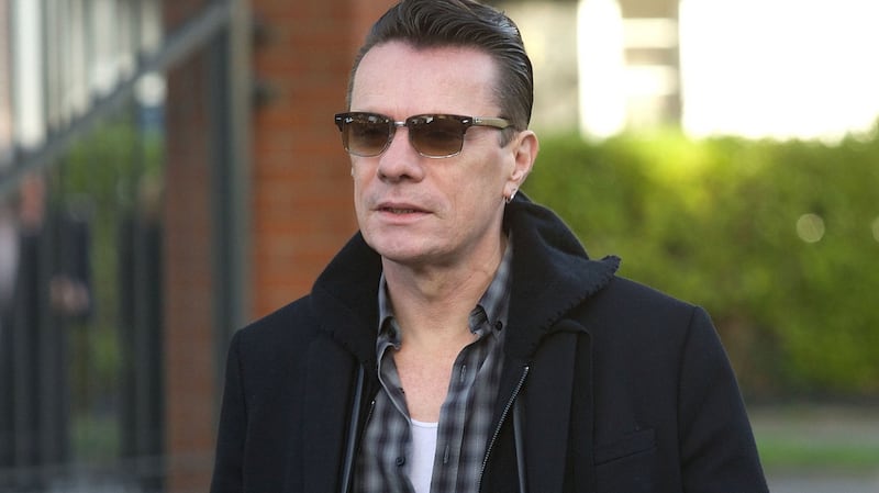 U2’s  Larry Mullen arrives for the funeral of broadcaster and DJ Larry Gogan at the Church of St Pius X, Templeogue in Dublin on Friday.  Photograph: Damien Eagers/PA Wire