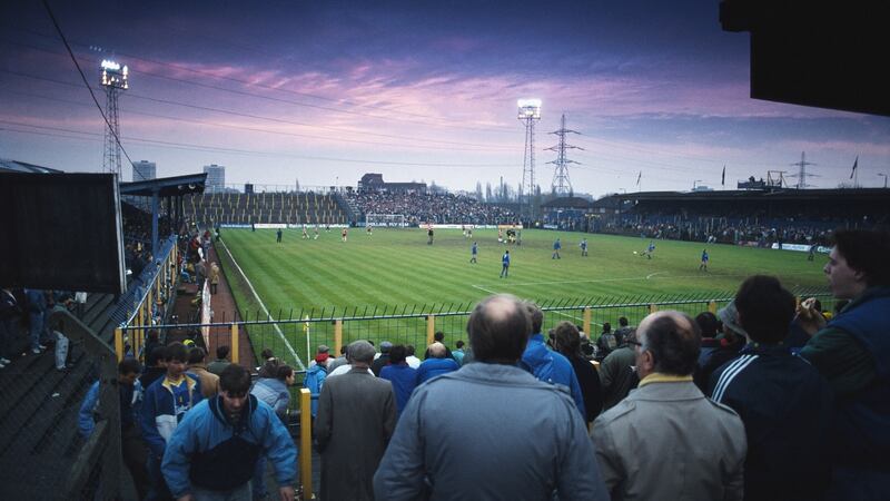 The Dons Trust which owns AFC Wimbledon have launched a bond scheme  to help them get to the £31 million total that will see a rebuilt Plough Lane (seen here in 1987) open next season. They have already raised and spent £21 million. Photograph:  Chris Raphael/Allsport/Getty Images