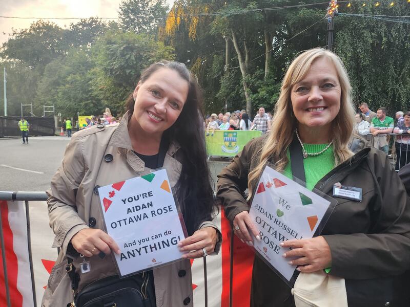 Taylor Woodcock Russell and Rhonda Barone, mother and aunt of Ottawa rose Aidan Russell.  