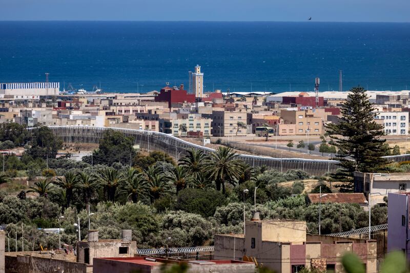 The border fence separating Morocco and Spain's North African Melilla enclave, near the Moroccan city of Nador. Photograph: Fadel Senna/Getty Images