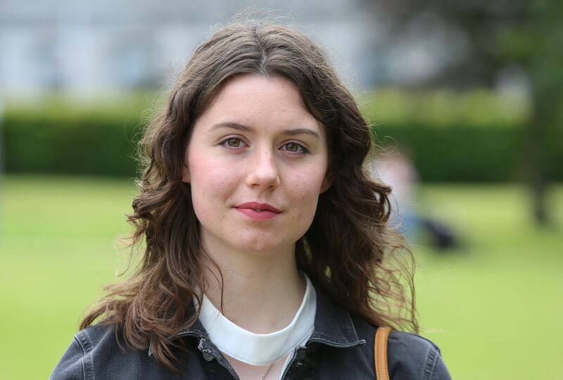Rachel Langan from Athenry, Co Galway, only partially completed the exam as a result of a seizure. Photograph: Joe O'Shaughnessy