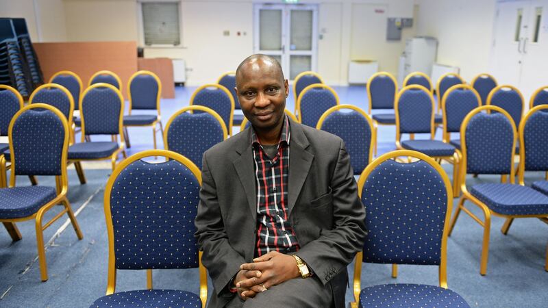 John Eniola, pastor  at the the Compassion Centre, Ballymun, on Monday, December 7th, the day after an armed robbery there.  Photograph: Eric Luke/The Irish Times