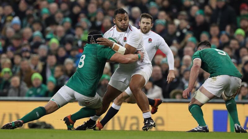 CJ Stander tackles Billy Vunipola during the last Six Nations. Photograph: Billy Stickland/Inpho