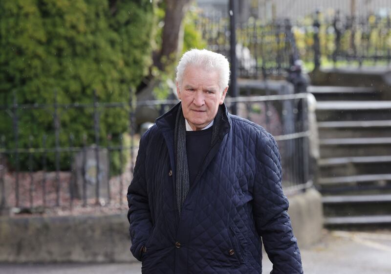 Eamon Cairns attends the funeral of his friend and former neighbour Barney O'Dowd. Photograph: Alan Betson 

