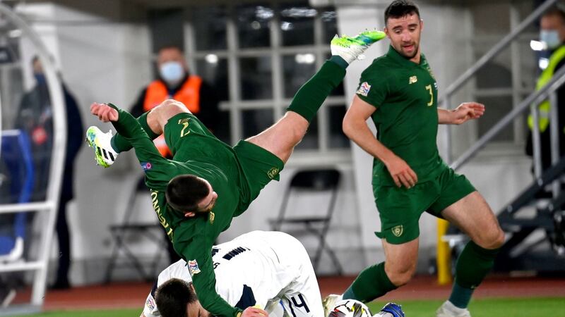 Aaron Connolly made his debut underMick McCarthy and is an automatic starter under Stephen Kenny. Photograph: Emmi Korhonen/PA