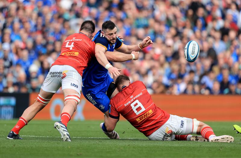 Munster stopped Leinster from getting their attack going in the URC semi-final. Photograph: Dan Sheridan/Inpho