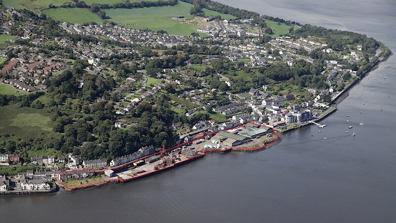 The Passage West dockyard is about 14kms south of the city