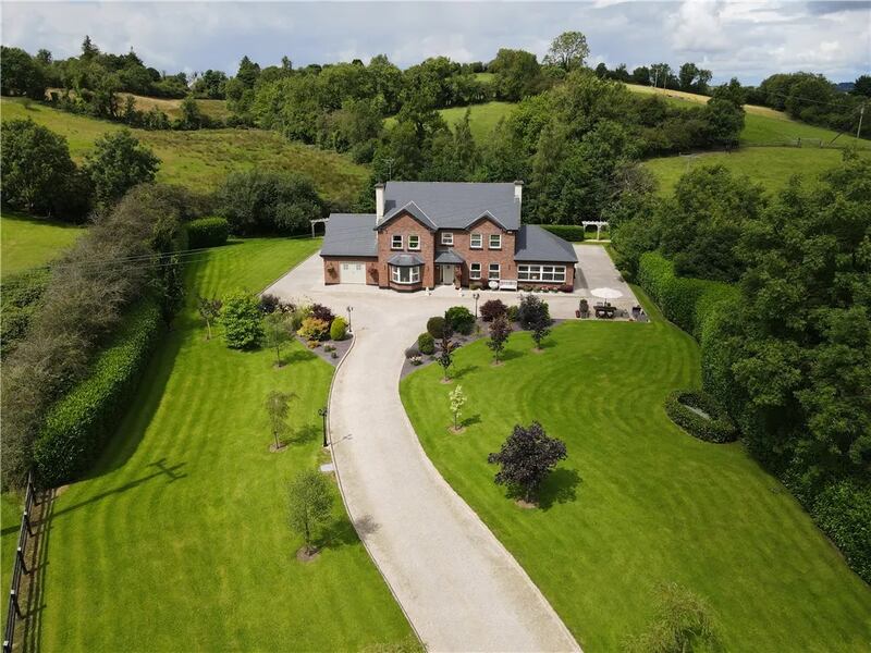 Urcher, Bailieborough, Co Cavan: Four-bedroom house is set behind electric gates at the end of a sweeping driveway.