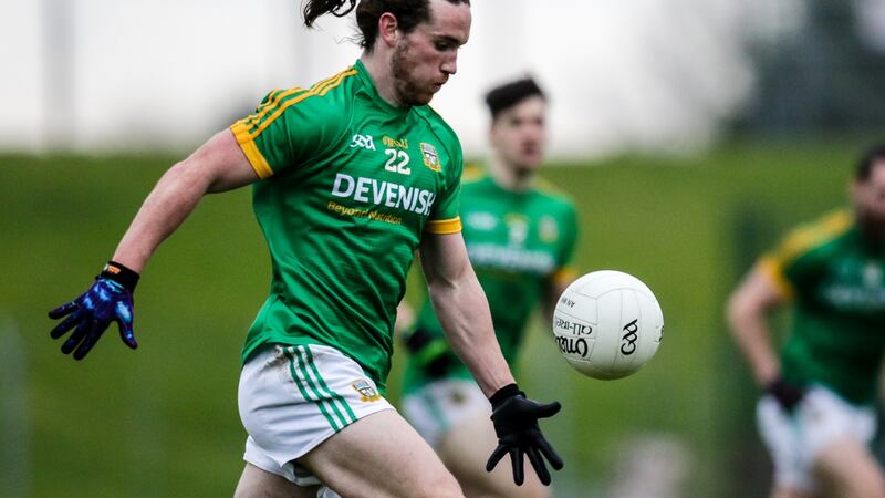 Meath’s Cillian O’Sullivan in action against Longford in the O’Byrne Cup semi-final at Páirc Tailteann in January 2018. Photograph: Laszlo Geczo/Inpho