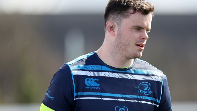 James Ryan at the Leinster training session in  Donnybrook. Photograph: Oisin Keniry/INPHO