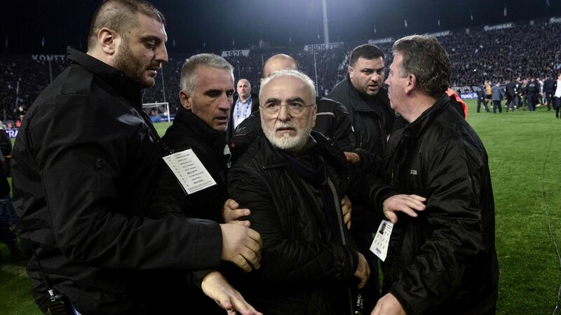 PAOK’s  president Ivan Savvidis. Photograph: Sakis Mitrolidis/AFP