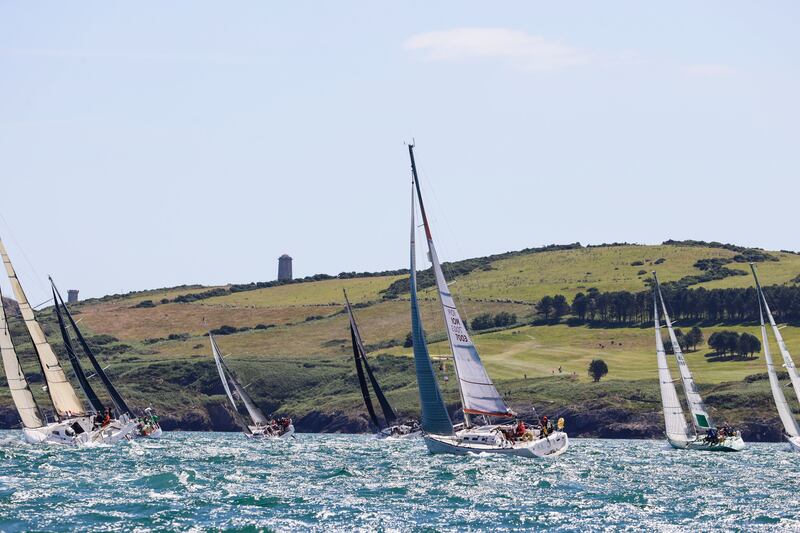A view of boats at the start of the race. Photograph: David Branigan/Oceansport/Inpho