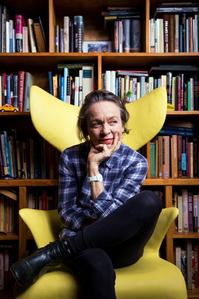 Laurie Anderson at her home in New York: ‘Imagine if books erased themselves.’ Photograph: Damon Winter/New York Times