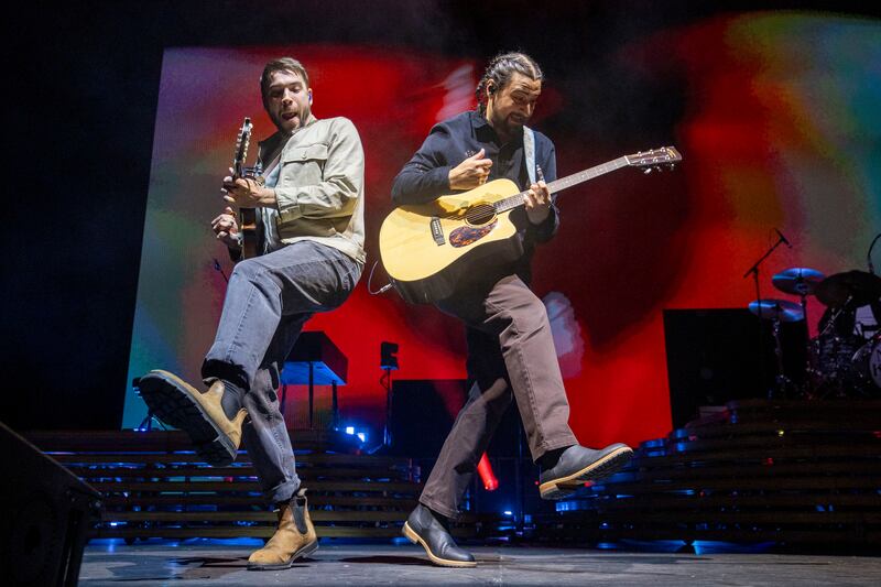 Noah Kahan and Dylan Jones. Photograph: Tom Honan
