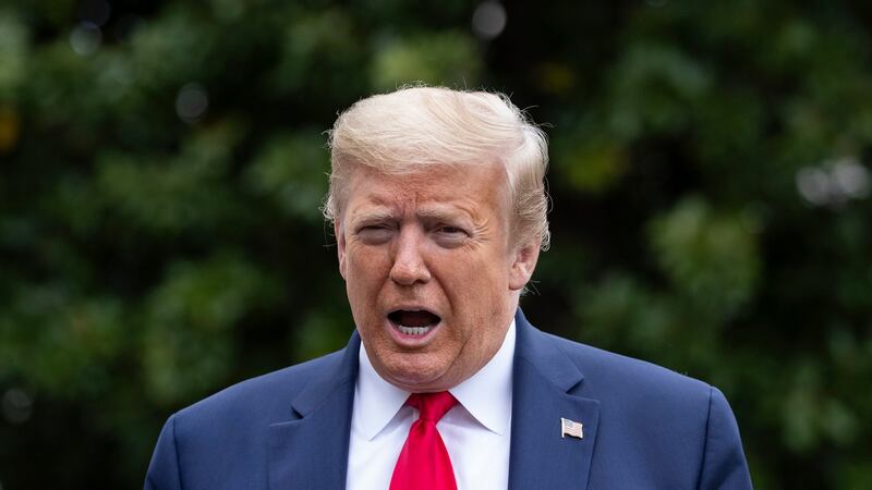 Donald Trump responded to Rory McIlroy’s comments during Sunday’s charity event in Florida. Photograph: Alex Brandon/AP