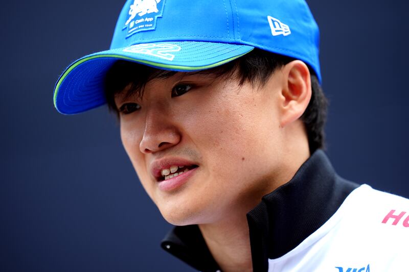 RB's Yuki Tsunoda. Liam Lawson’s dramatic axing after just two races with Red Bull has been confirmed by the Formula One team. Photograph: David Davies/PA Wire
